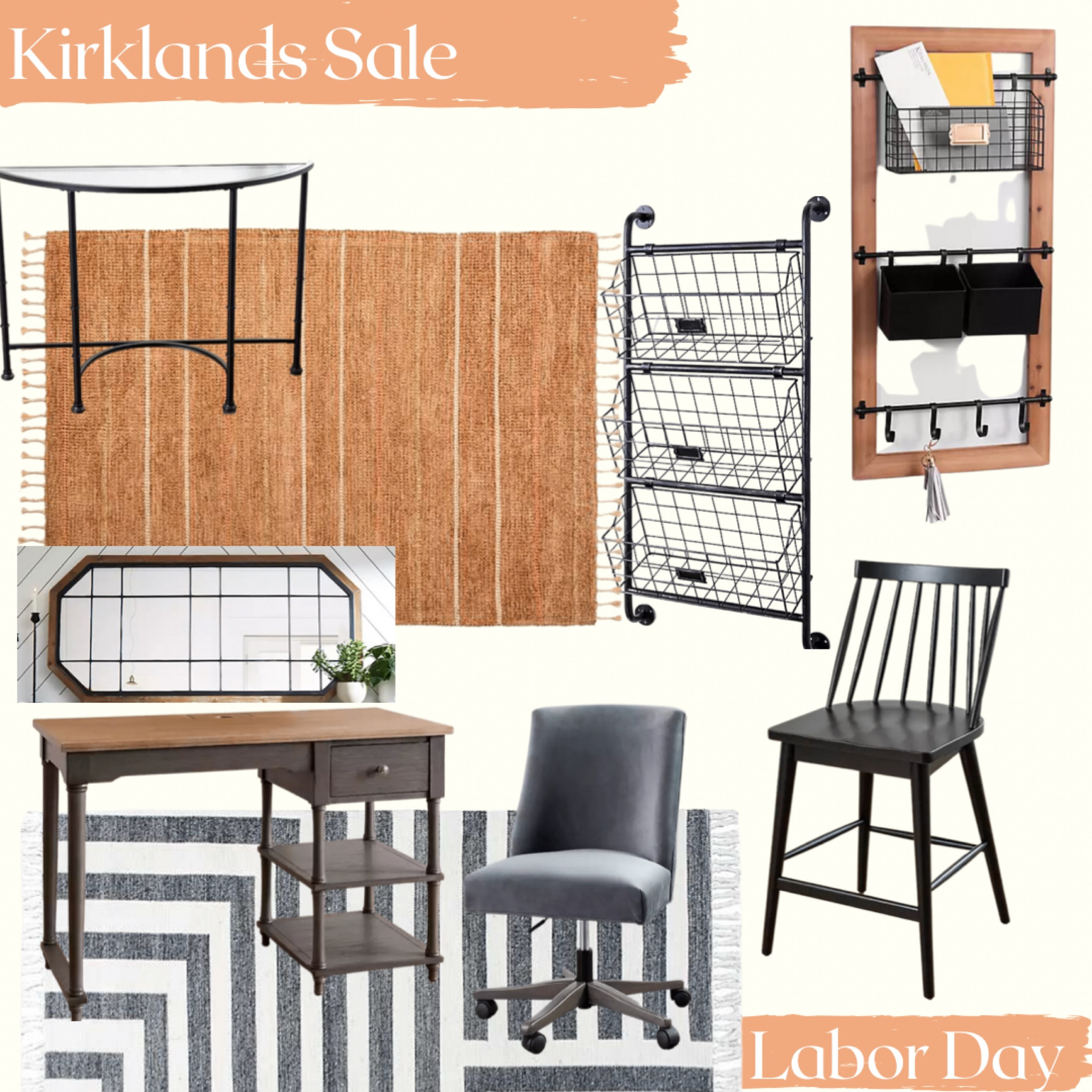 Kirklands sale that is perfect for your home needs. I love these things for a refresh for your office as well as front entry way. Office space refresh, office fall update, family set up, organization board, rugs, tables.

#LTKhome #LTKsalealert #LTKSeasonal