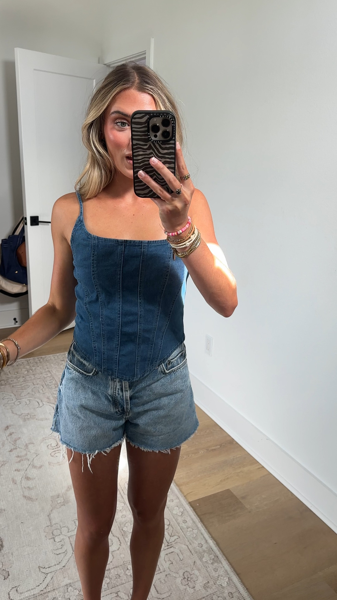 Amazon size small Imily Bela Womens Denim Corset Tank Tops Sleeveless Slim Fit Vest Spaghetti Strap Summer Crop Top

#LTKootd #LTKSaleAlert #LTKSeasonal