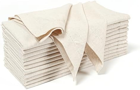 Ramanta Home Natural Coth Dinner Napkin Set of 12 Premium Cotton 18X18 Inch Linen Flax Soft & Dur... | Amazon (US)