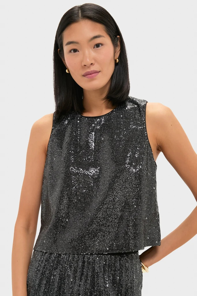 Charcoal Sequin Bowery Top | Tuckernuck (US)