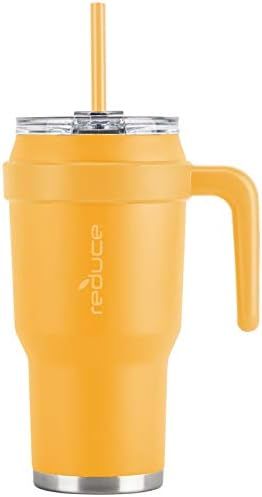 Reduce Mug – 40 oz Tumbler Mug With Straw, Lid and Handle – 34 Hours Cold, Vacuum Insulated S... | Amazon (US)