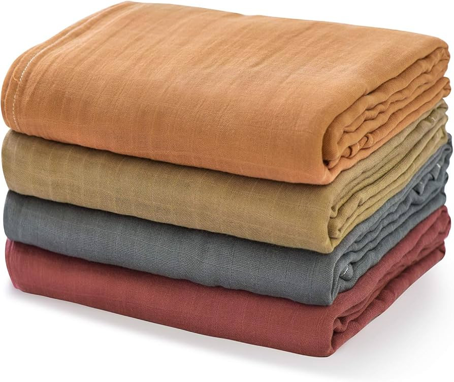 Momcozy Muslin Swaddle Blankets, Soft Silky Baby Blankets for Baby Boys & Girls, 4-Pack Breathabl... | Amazon (CA)