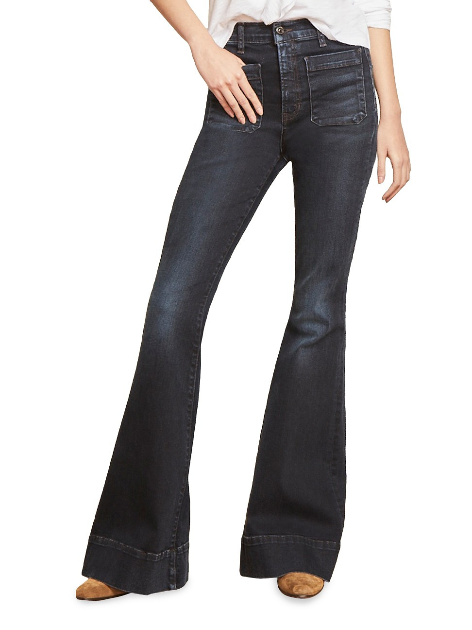Sheridan High-Rise Stretch Bell Bottom Jeans | Saks Fifth Avenue