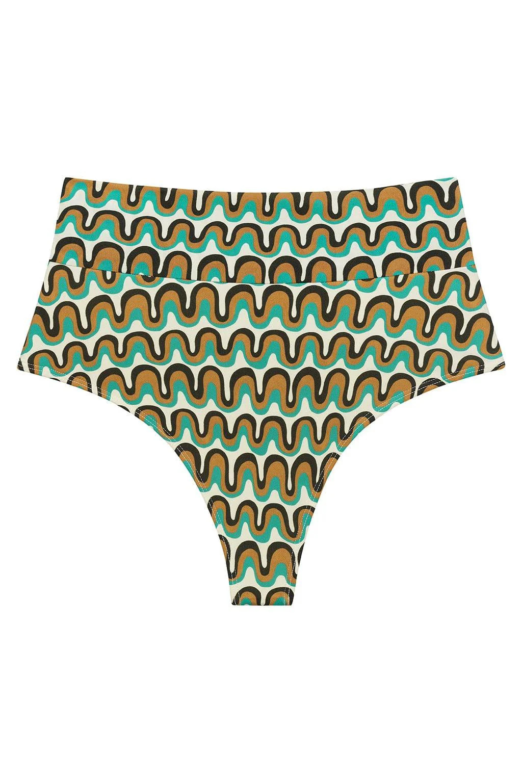 Groovy Full Coverage High Rise Bikini Bottom | Montce