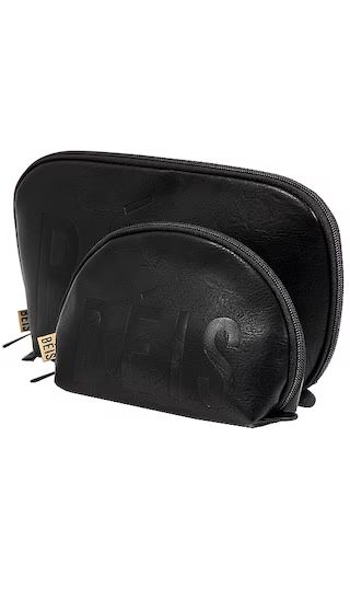 The Cosmetic Pouch Set in Black | Revolve Clothing (Global)