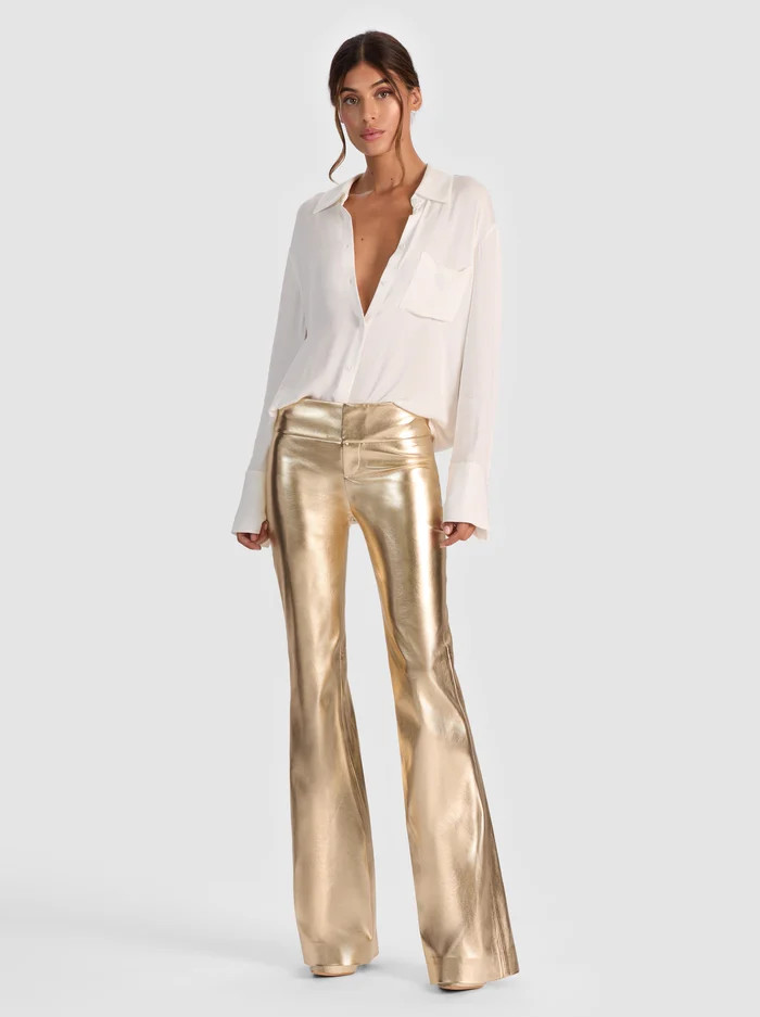 OLIVIA VEGAN BOOTCUT PANT | Alice + Olivia