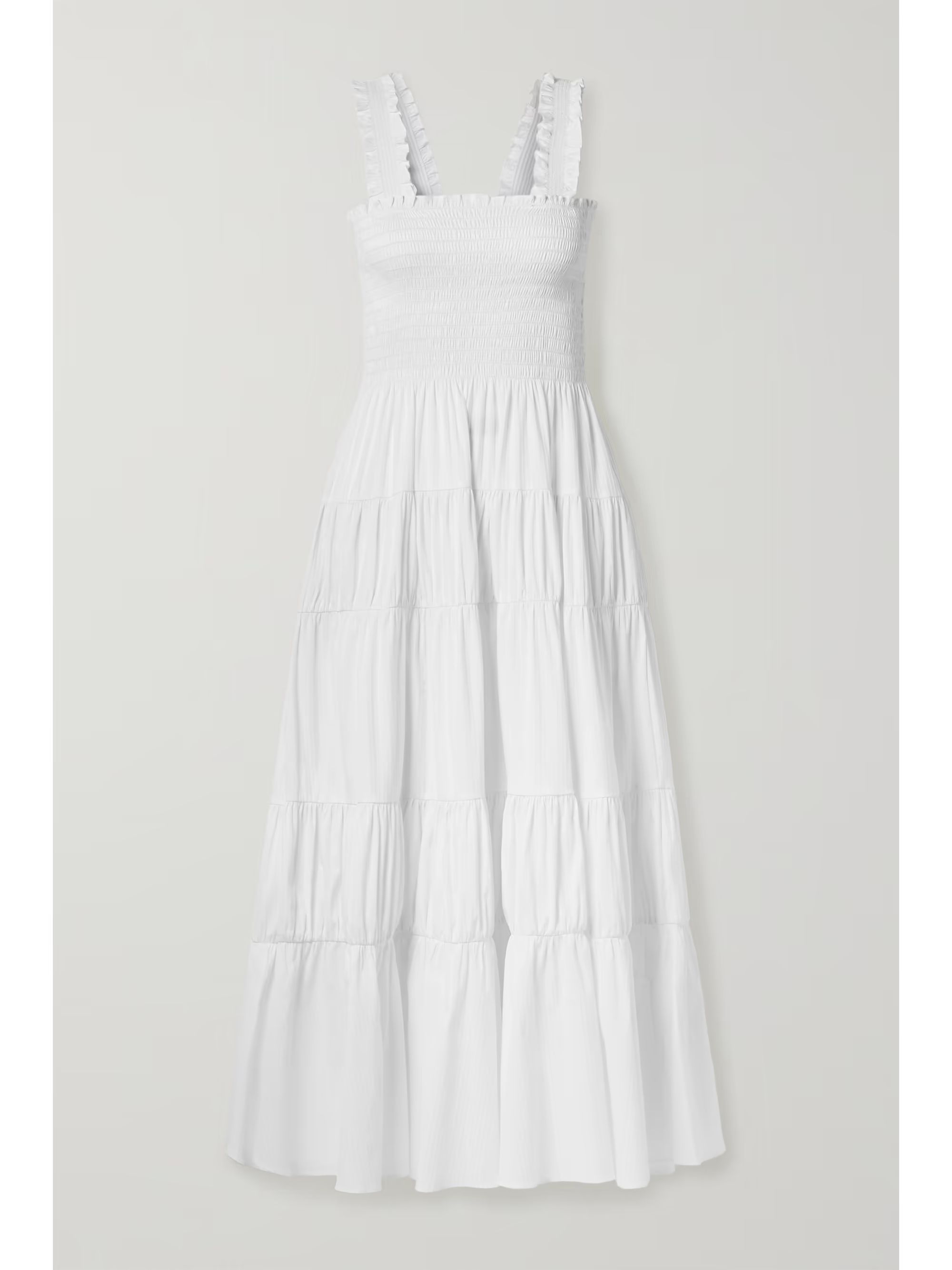 Vera smocked cotton-blend midi dress | NET-A-PORTER APAC