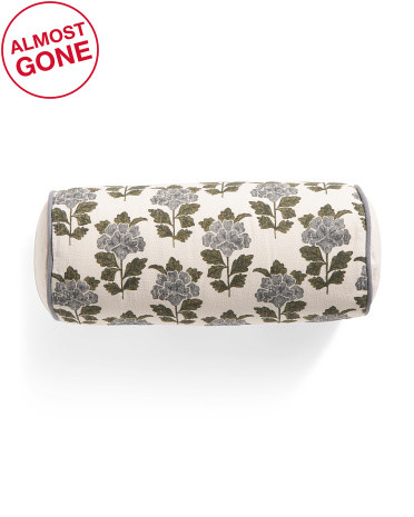 18in Vintage Hydrangea Bolster Pillow | TJ Maxx