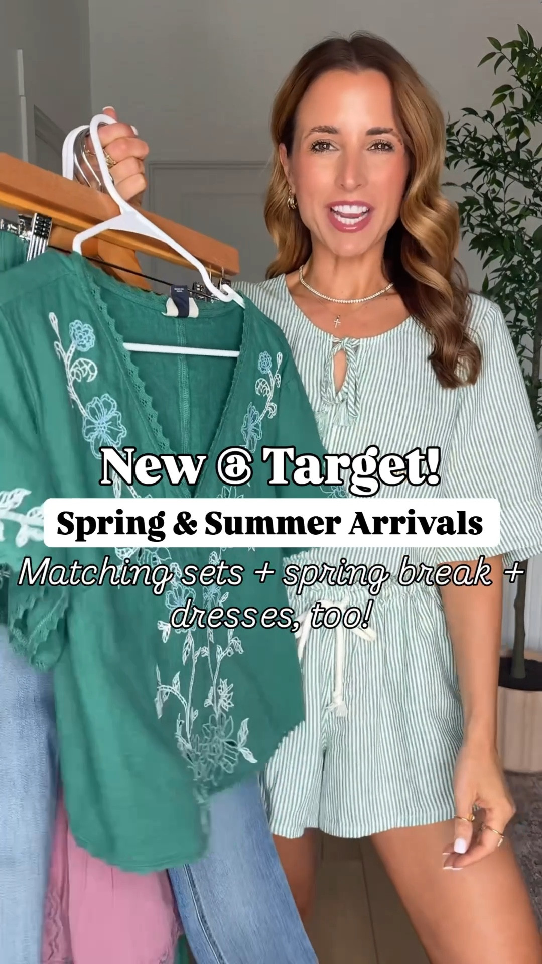 New Target arrivals for spring and summer! Wearing XS in each and 00 short in the jeans. Size up in jeans if you are in between sizes. Spring break outfits. Summer outfits. Matching linen sets. Matching short sets. Baby shower dresses. Wedding shower dresses. Vacation outfits. Vacation dresses. Shoes are TTS. Straw bags. Straw purses. 

#LTKootd #LTKTravel #LTKSwim