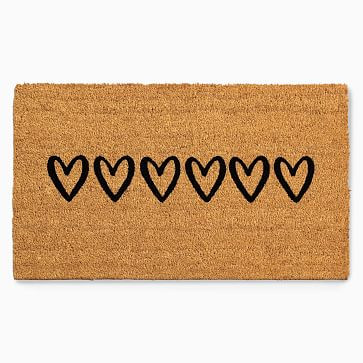 Nickel Designs Hand-Painted Doormat - Heart | West Elm (US)