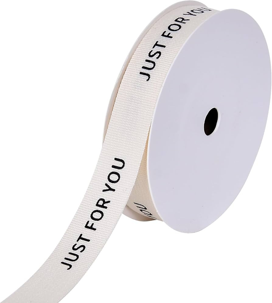 YAMA Valentine's Day Cotton Ribbon, 5/8 Inch x 10 Yard, Natural Ribbon with Just for You Printed ... | Amazon (US)