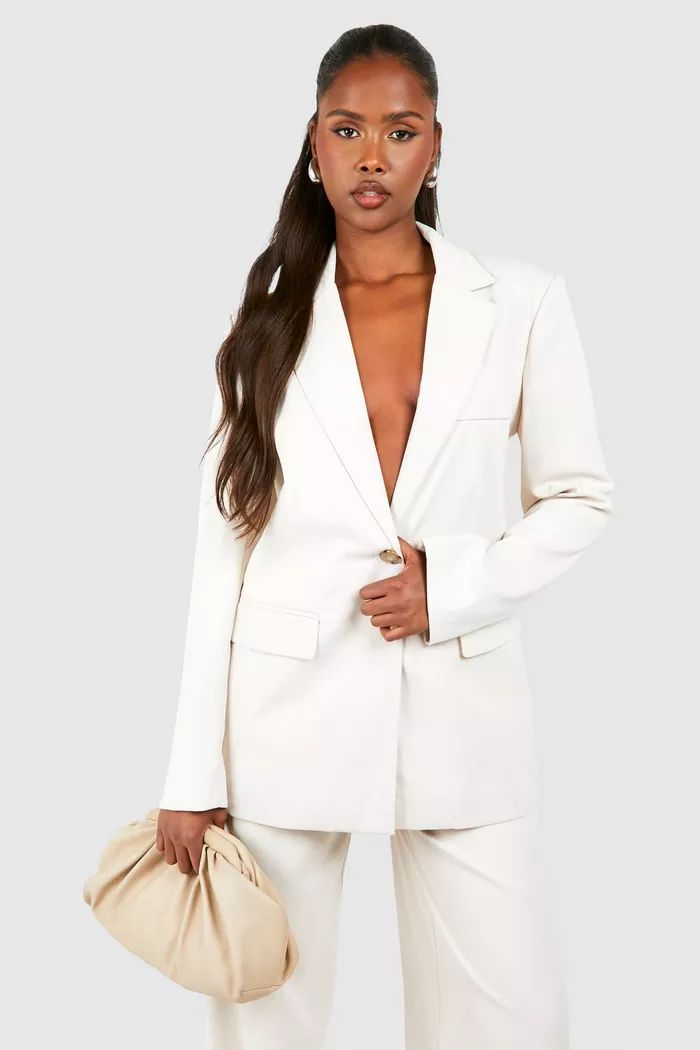 Mock Horn Relaxed Fit Blazer | boohoo (US & Canada)