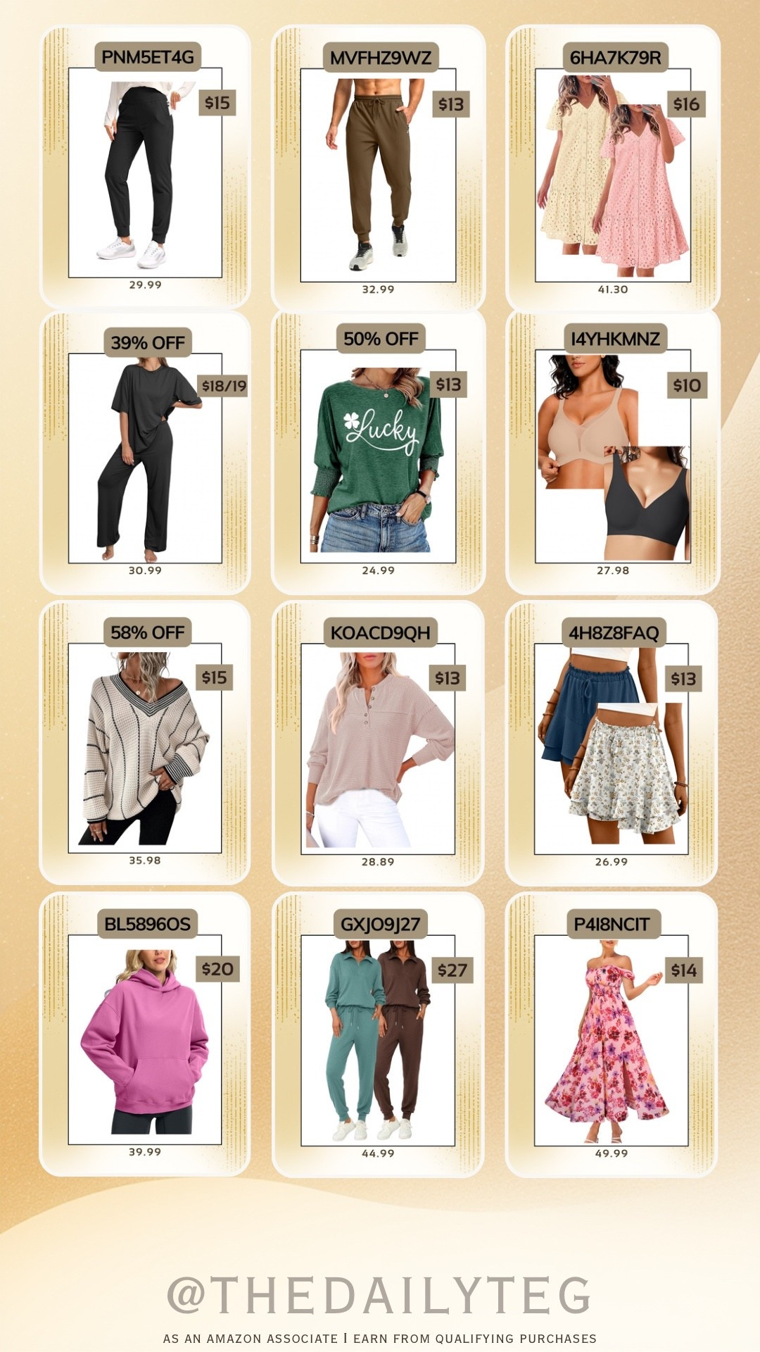 I rounded up my current favorite deals! (joggers, lounge sets, dresses + bras) that I’ve been living in lately. perfect for mom life, pregnancy, or just cozy everyday wear.
#LTKunder30 #LTKfinds #LTKsale


#LTKU #LTKSaleAlert #LTKmomlife