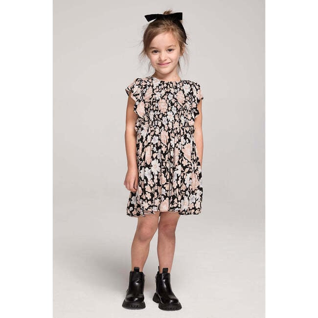 Saltwater Luxe | Mirabelle Black Mini Dress (Multicolor, Size 8-10Y) | Maisonette | Maisonette