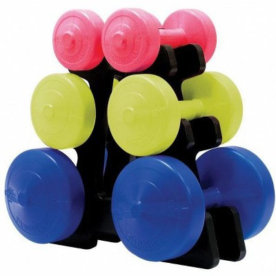 York Barbell Premium Dumbbell Set with Storage Rack and Workout Chart for Home Fitness | Target
