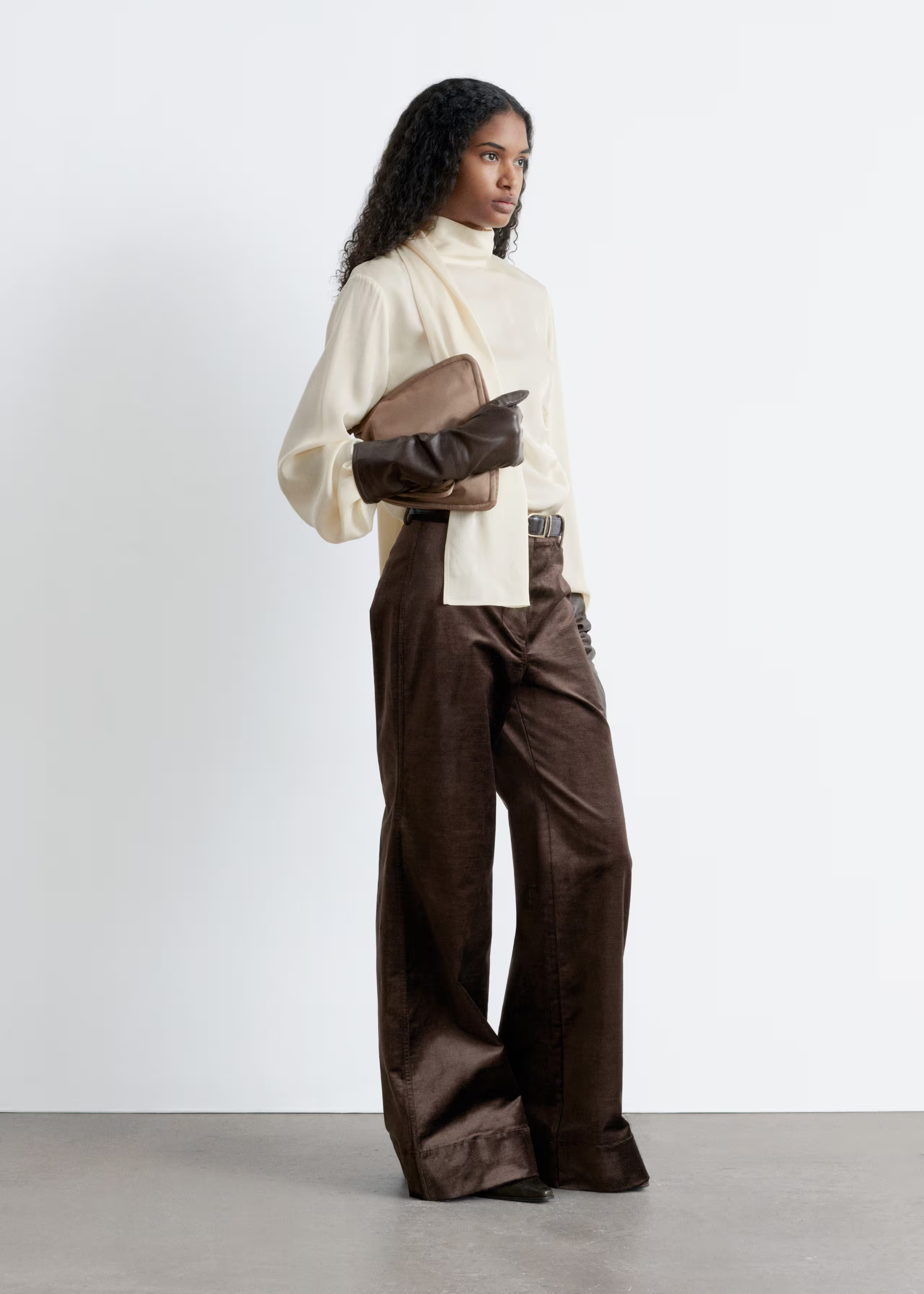 Scarf-Detail Satin Blouse | & Other Stories UK