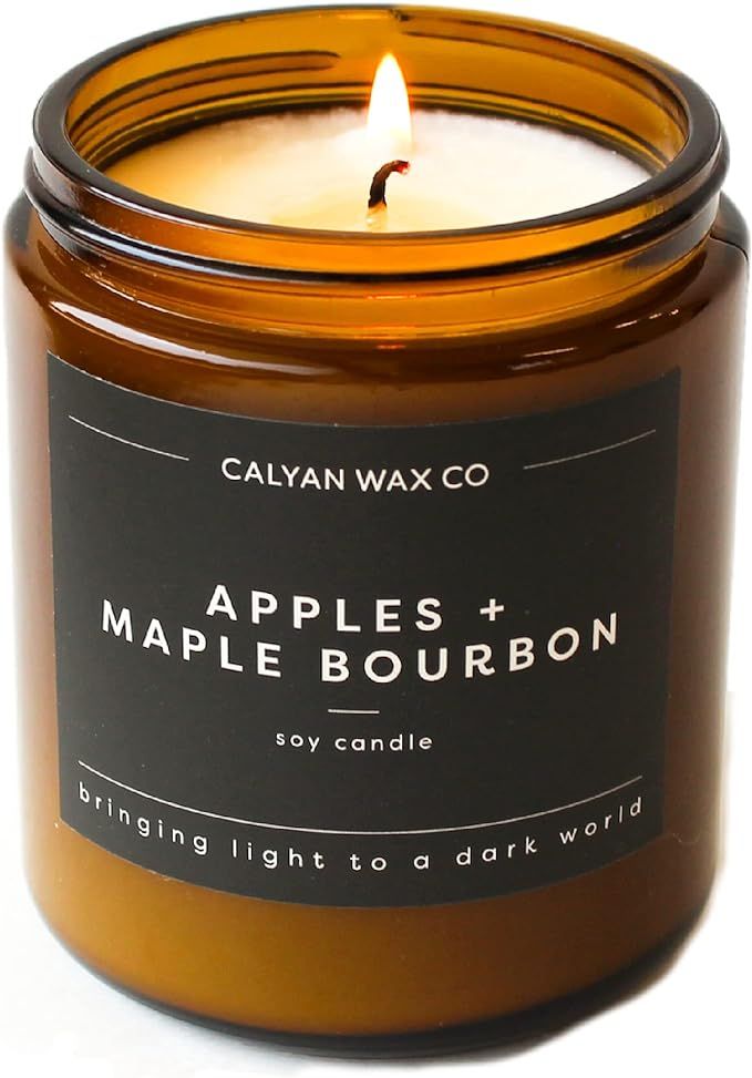 Amazon.com: Calyan Wax Soy Wax Candle, Apples & Maple Bourbon Scented Candle for The Home | Premi... | Amazon (US)