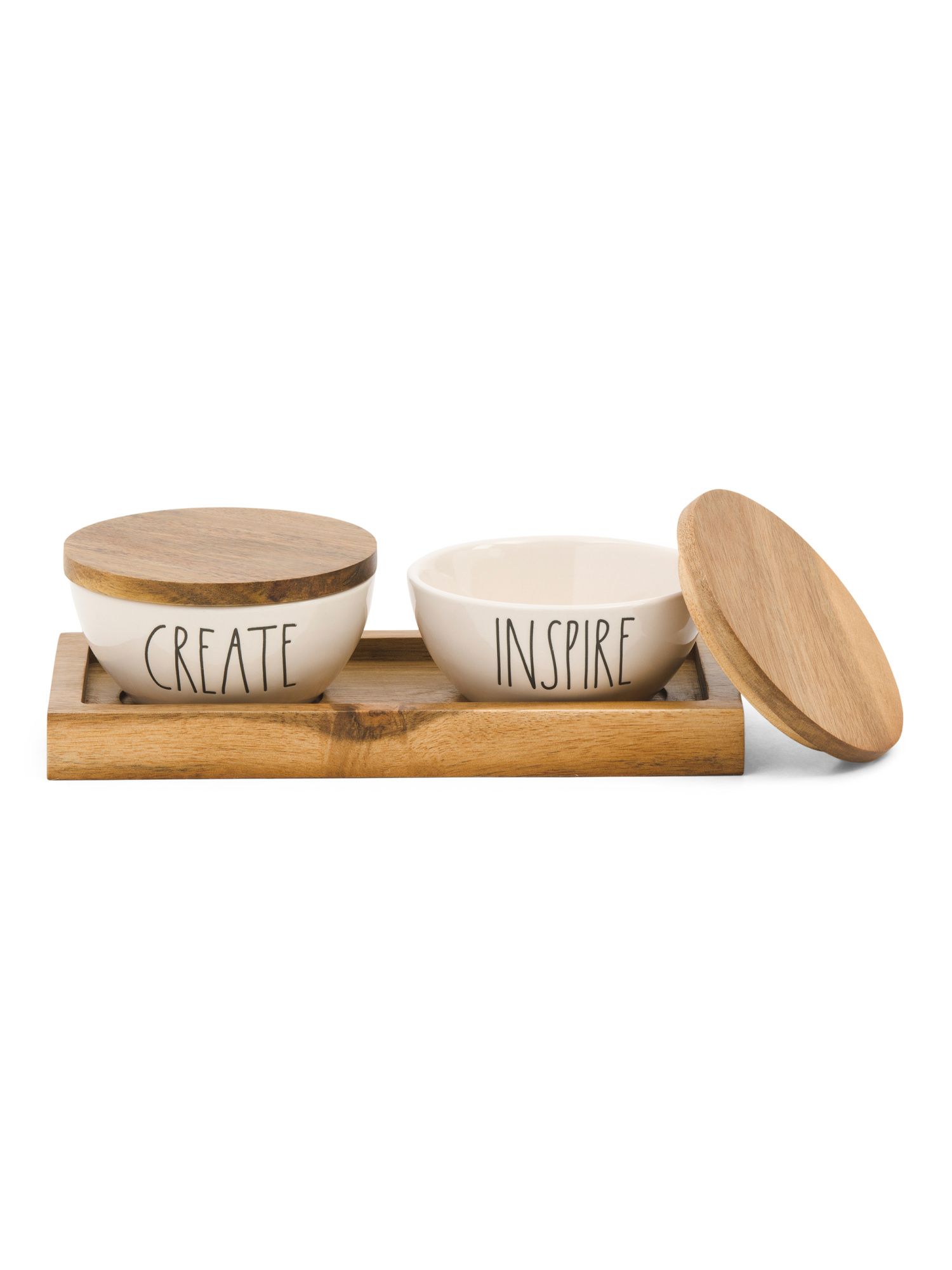 3pc Create And Inspire Bowls And Tray Set | TJ Maxx