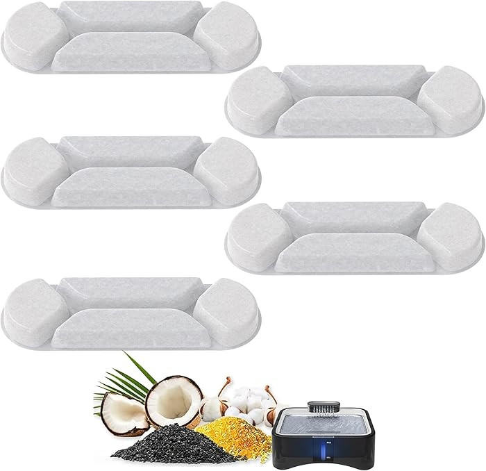 UPSKY 2.25Gal Elevated Dog Water Fountain Filter, 5 Pcs Replacement Filters, Multi-Layer Filtrati... | Amazon (US)