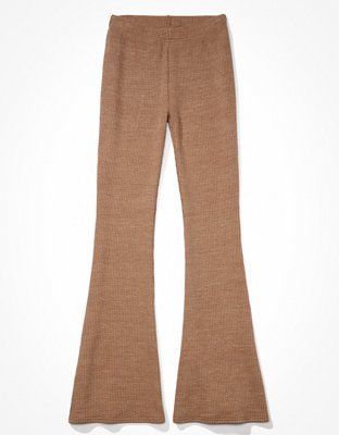 AE Super High-Waisted Knit Flare Pant | American Eagle Outfitters (US & CA)