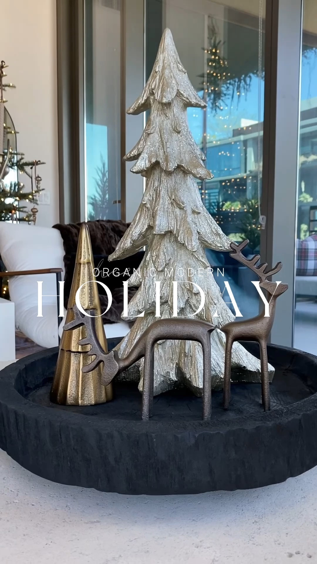 Organic Modern Holiday styling🌲

Christmas tree, wooden tray, wooden bowl, reindeer, stag, moose, holiday greenery, stems, white couch

#LTKHome #LTKSeasonal