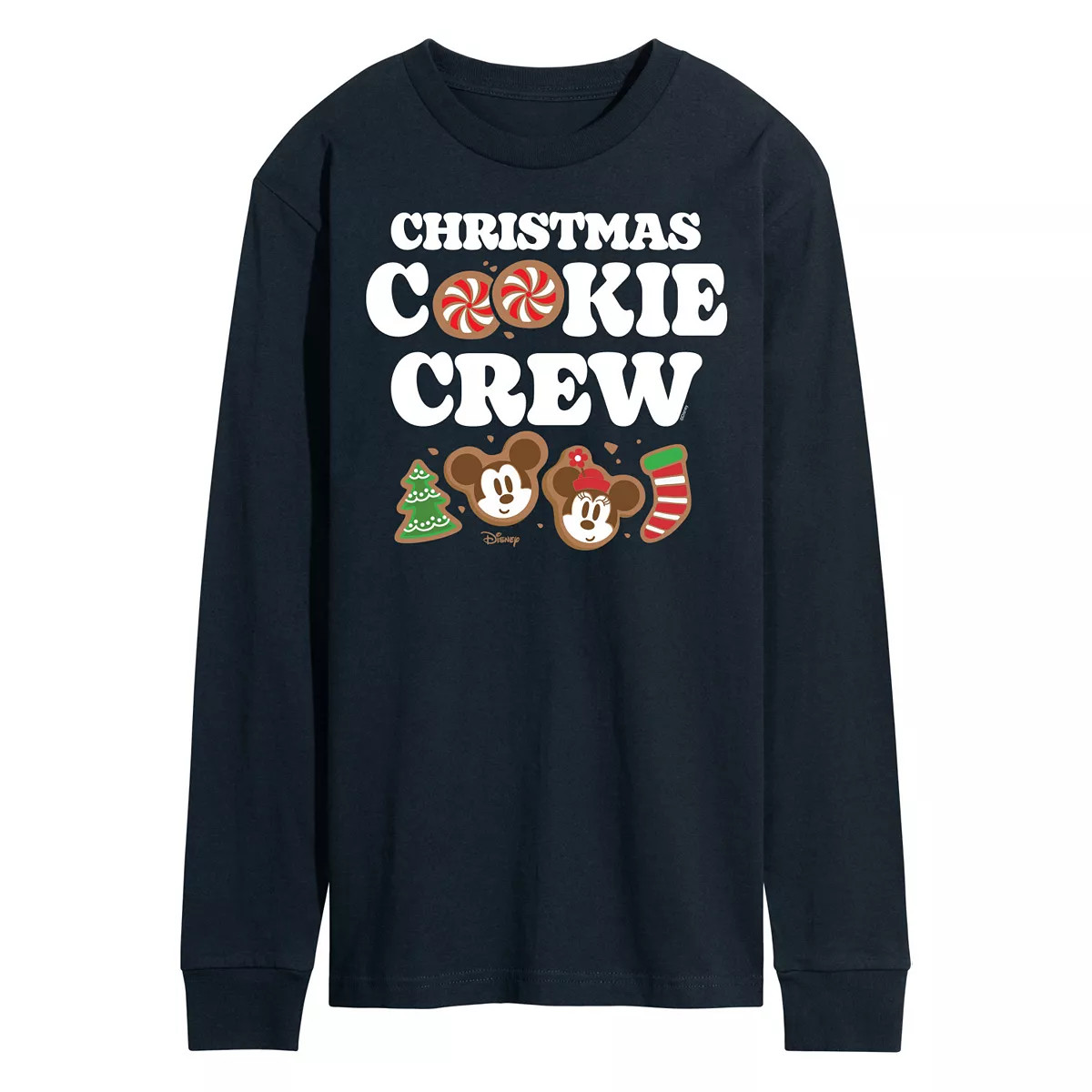Disney's Mickey & Minnie Mouse Men's Christmas Cookie Crew Long Sleeve Graphic Tee | Kohl's