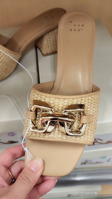 Summer sandals, raffia mules with gold hardware details, True to size, also comes in black, target style, targetfavefinds 

#LTKSeasonal #LTKShoeCrush #LTKFindsUnder50