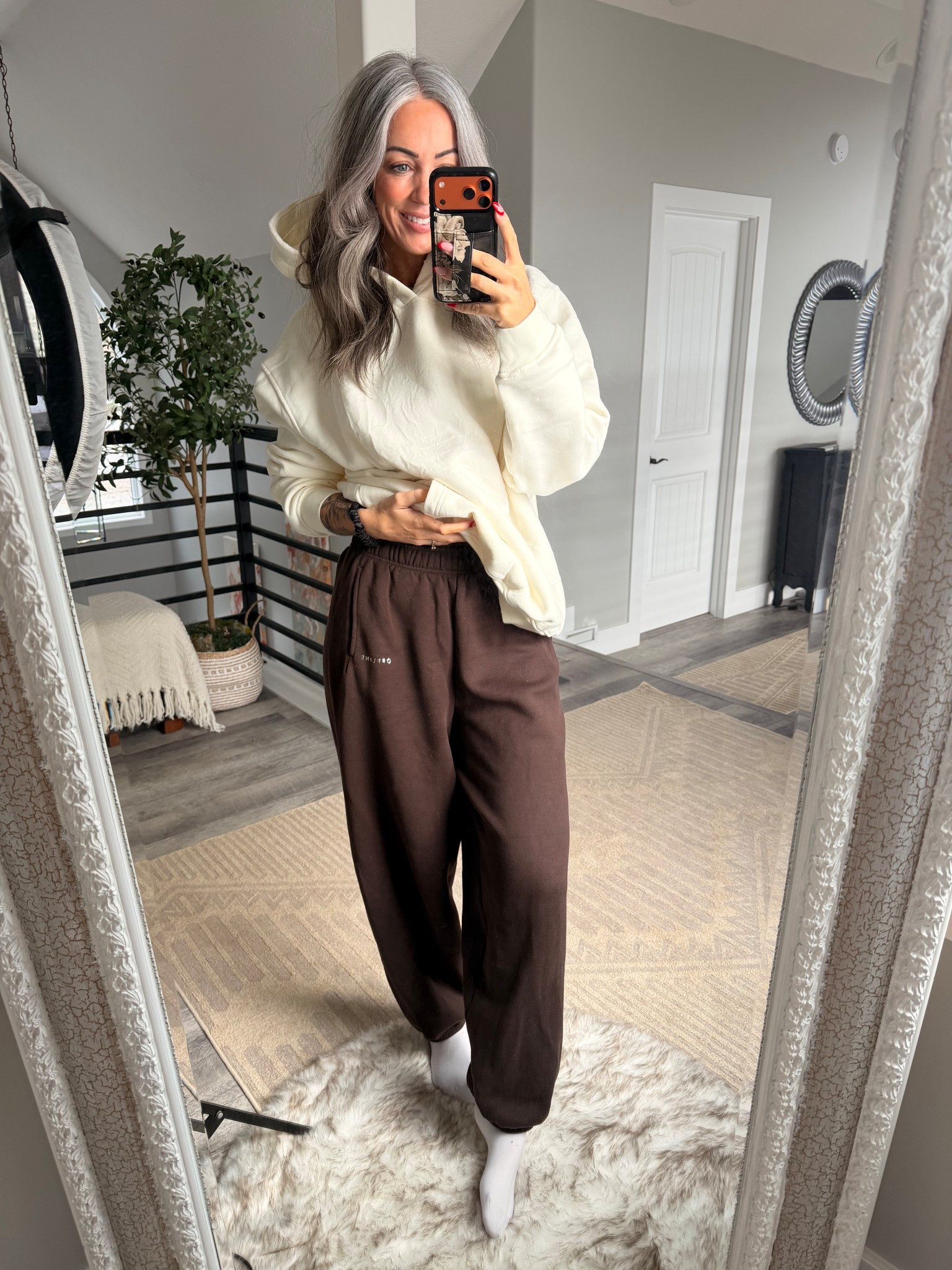 My fave sweatpants I own in 5 colors and live in them! They’re oversized and come in tall lengths. I’m wearing size small tall. Also my fave Amazon oversized hoodie I’m wearing small in as well. 

#LTKootd #LTKOver40 #LTKActive