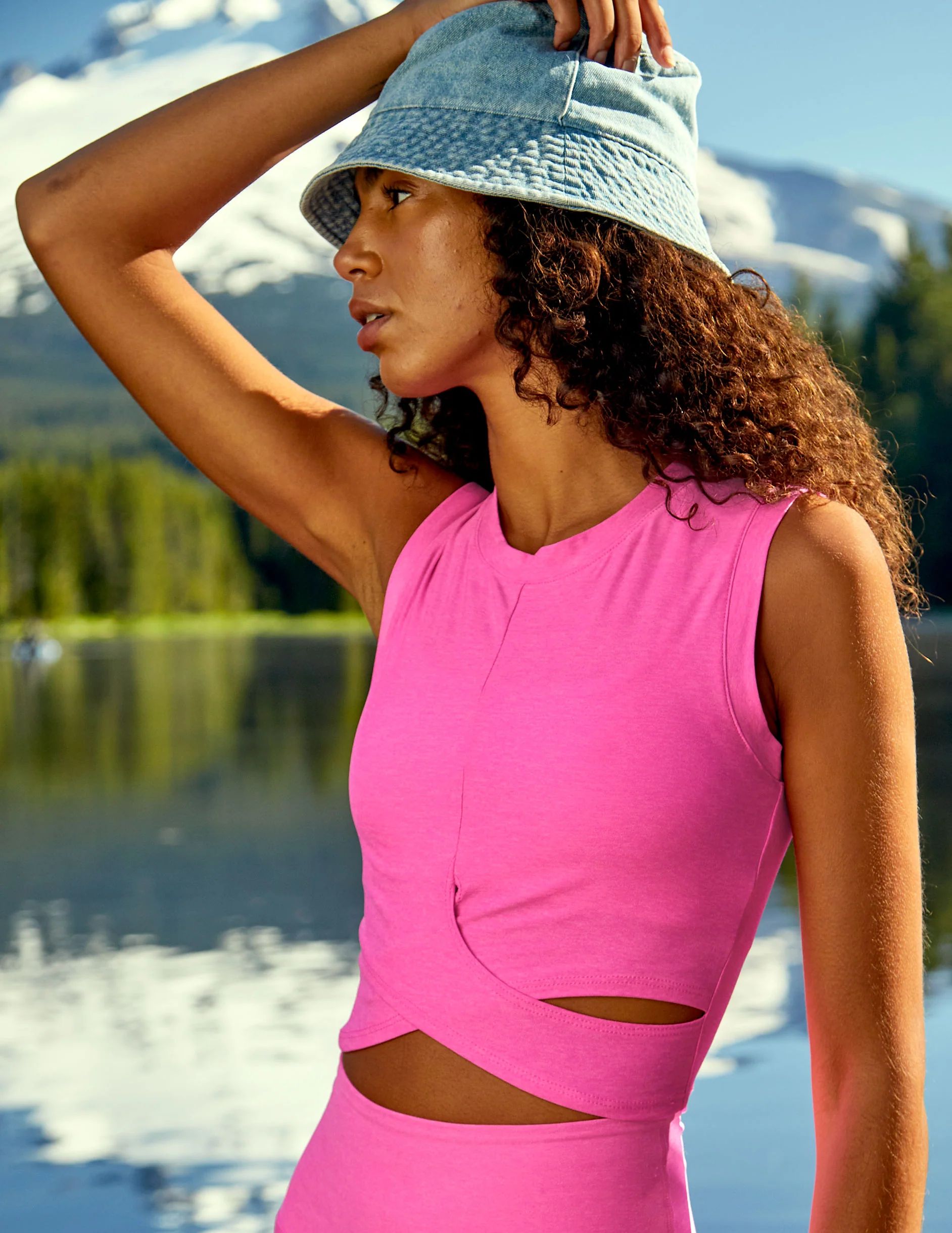 Featherweight Under Over Cropped Muscle Tank | Beyond Yoga | Beyond Yoga