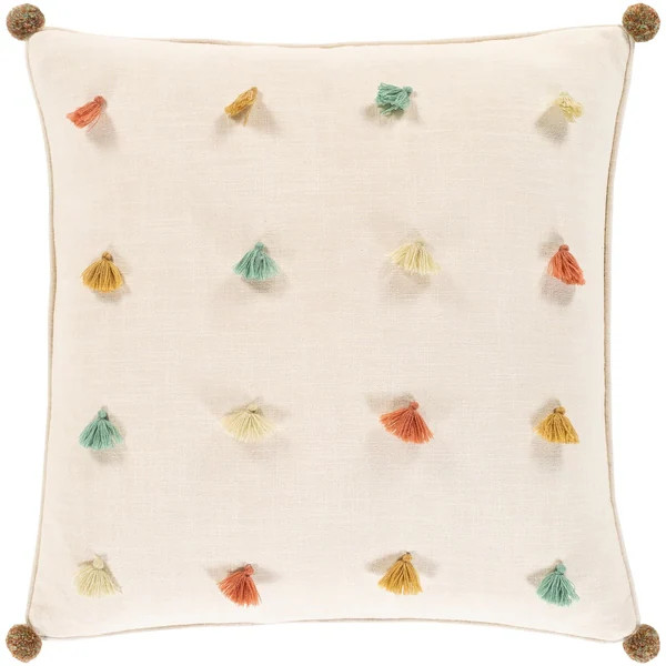 Artistic Weavers Blanche Tasseled Pom Pom Boho Throw Pillow | Bed Bath & Beyond