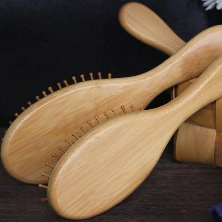 1pc Random Style Nanmu Cushion Hair Comb For Straightening/Curling Hair, Anti-Static, Scalp Massa... | SHEIN