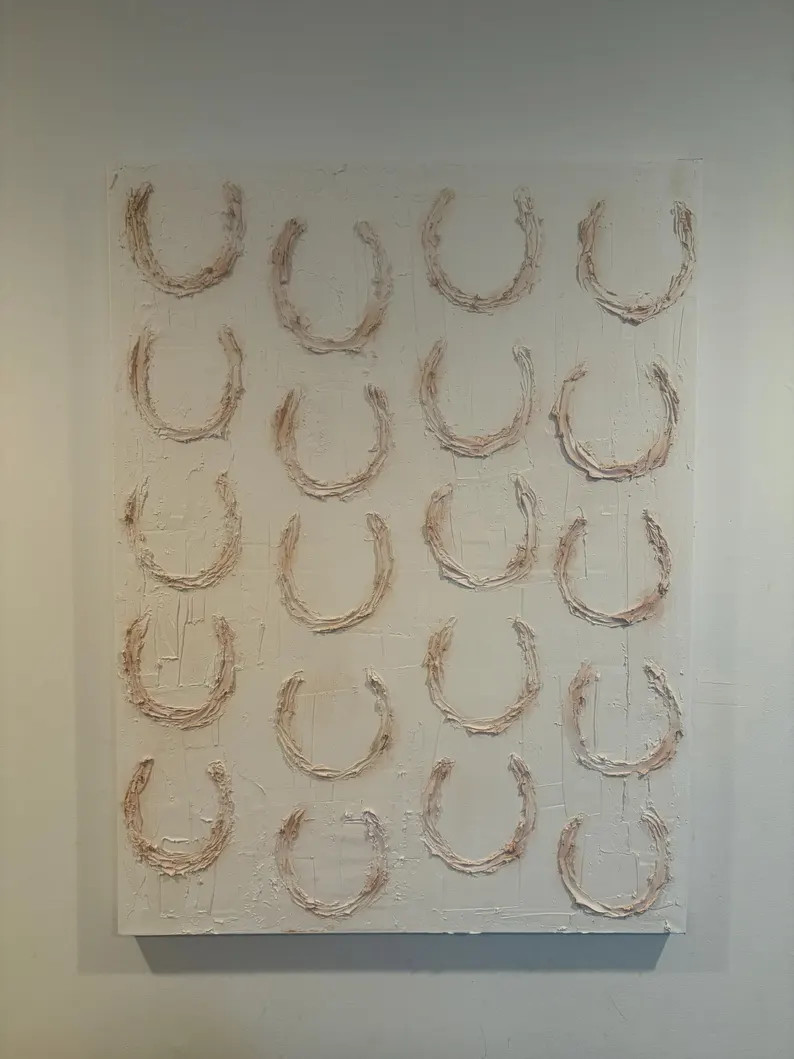 Horseshoe Textured Wall Art - Available in Multiple Sizes | Etsy (US)