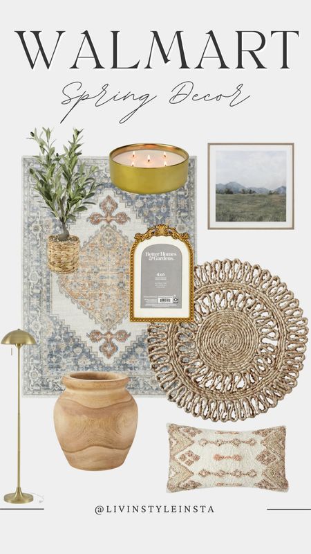 Walmart Spring Home finds! Lots of fun warm neutrals to freshen up your space! Art, lamps, table decor, plants, candles 

#LTKhome #LTKfindsunder50 #LTKSeasonal