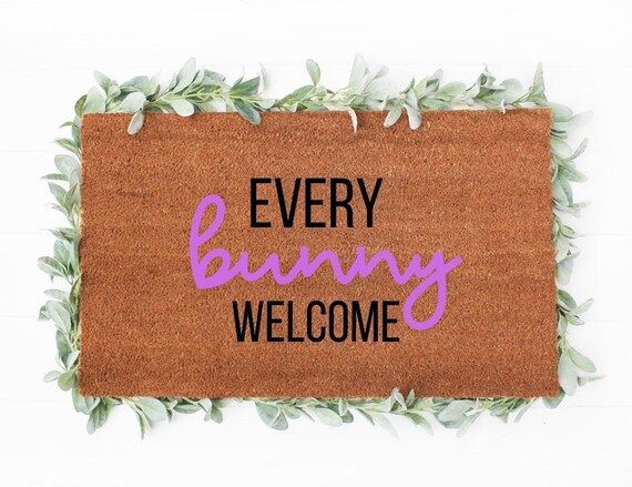 Every Bunny Welcome Mat  Spring Doormat  Easter Doormat  | Etsy | Etsy (US)