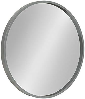 Kate and Laurel Travis Round Wood Wall Mirror, 21.6" Diameter, Gray, Modern Wall Décor Accent | Amazon (US)