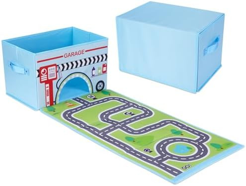 SAM AND MABEL Toy Cars Garage Box – Toy Storage Box with Car Rug Play Mat, Collabsible Storage ... | Amazon (US)