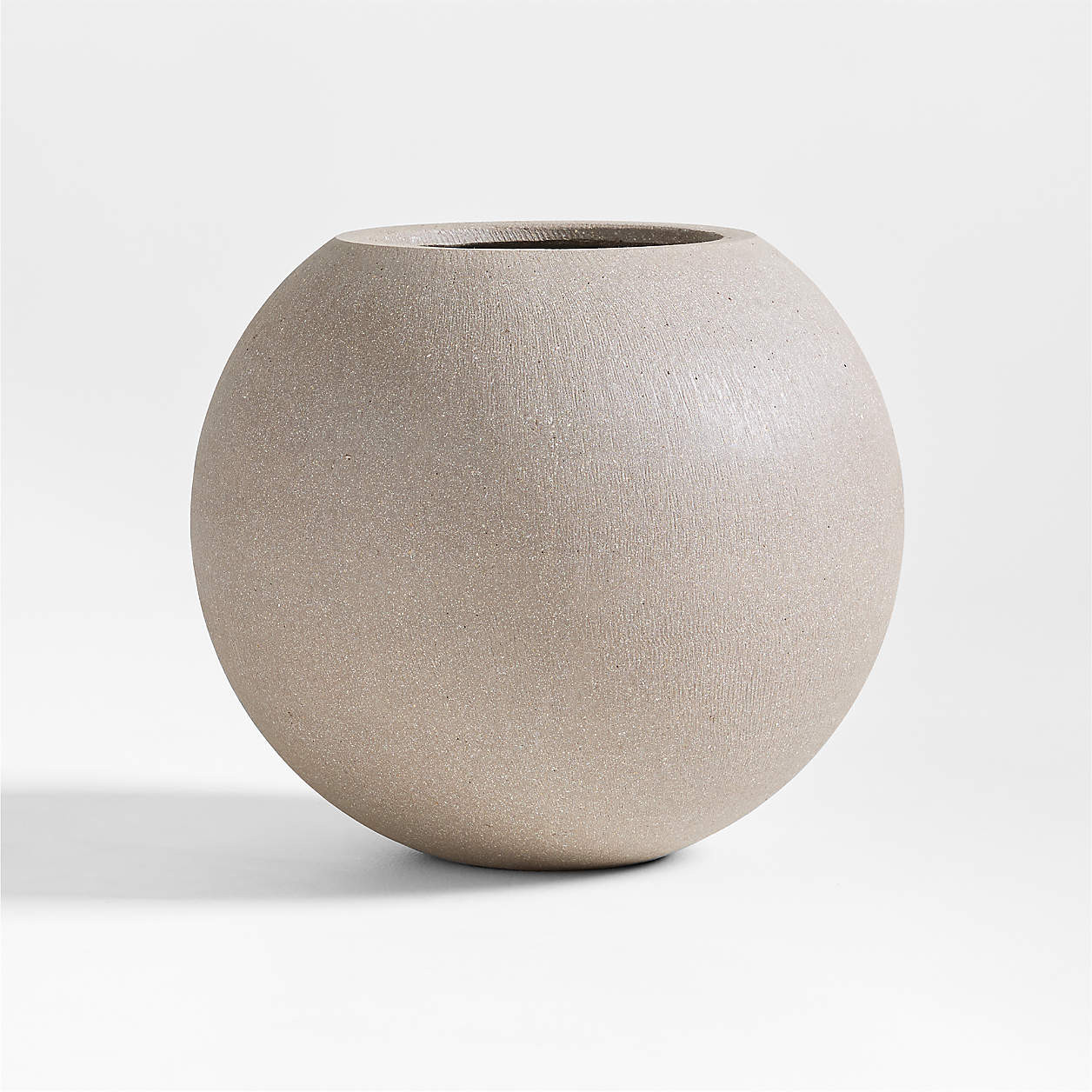 Sphere Small Sand Indoor/Outdoor Planter Pot + Reviews | Crate & Barrel | Crate & Barrel