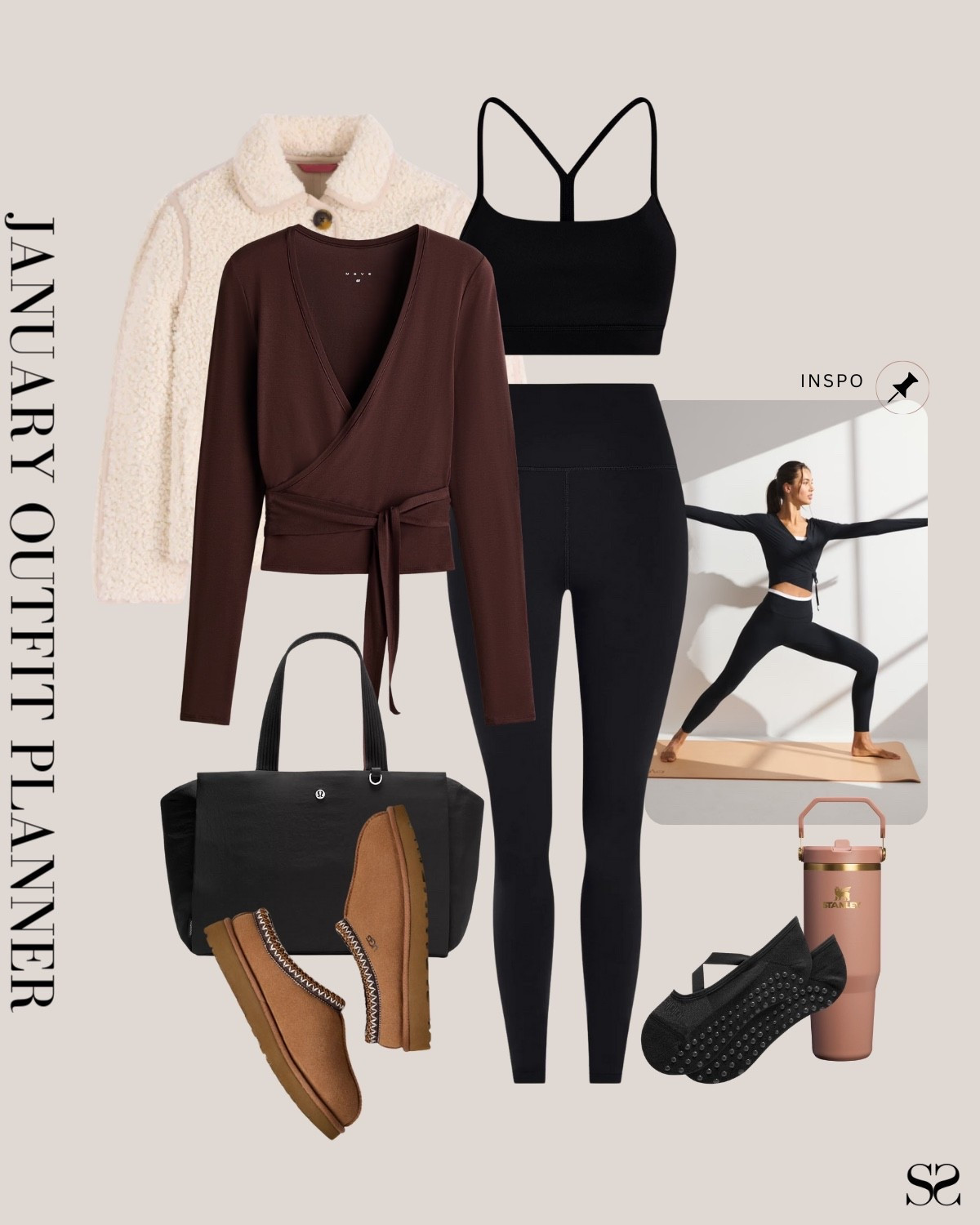 Monthly outfit planner JANUARY: Winter outfits | leggings, wrap top, workout clothes, activewear, Athleisure, weekend outfit 

#classicstyle #LTKstyletip #activewear #pilatesoutfit

Image inspo credit: Abercrombie 

#LTKgrwm #LTKfitnessgoals #LTKootd
