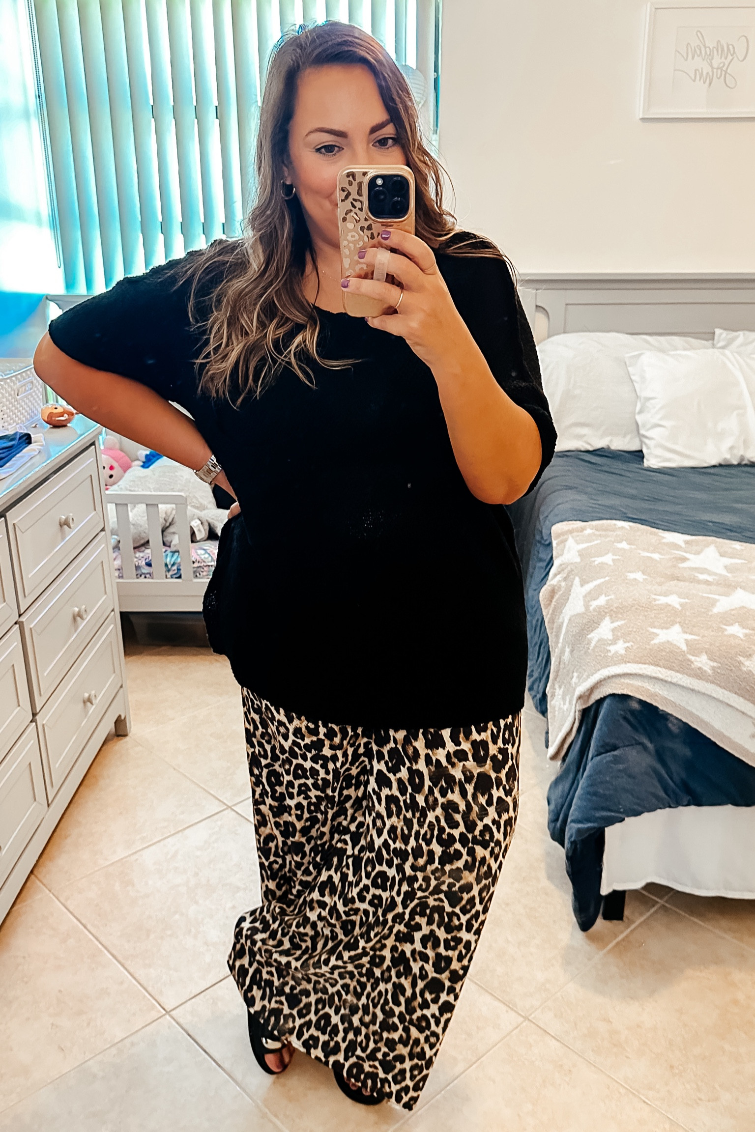 • top - Shop Frilly (old)
• pants - Zara
• shoes - Steve Madden (similar style linked)
• earrings - Amazon
• necklace - Kendra Scott 
• watch - Invicta 

#LTKFindsUnder50 #LTKOver40 #LTKMidsize