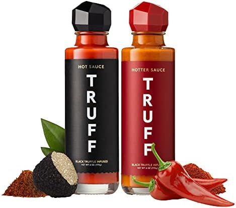 TRUFF Original and Hotter Black Truffle Hot Sauce 2-Pack Bundle, Gourmet Hot Sauce Set, Black Tru... | Amazon (US)