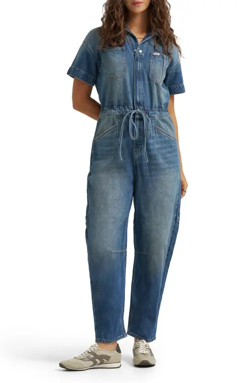 Lee Denim Barrel Leg Union-All Jumpsuit in Heavy Rainfall at Nordstrom, Size Small | Nordstrom
