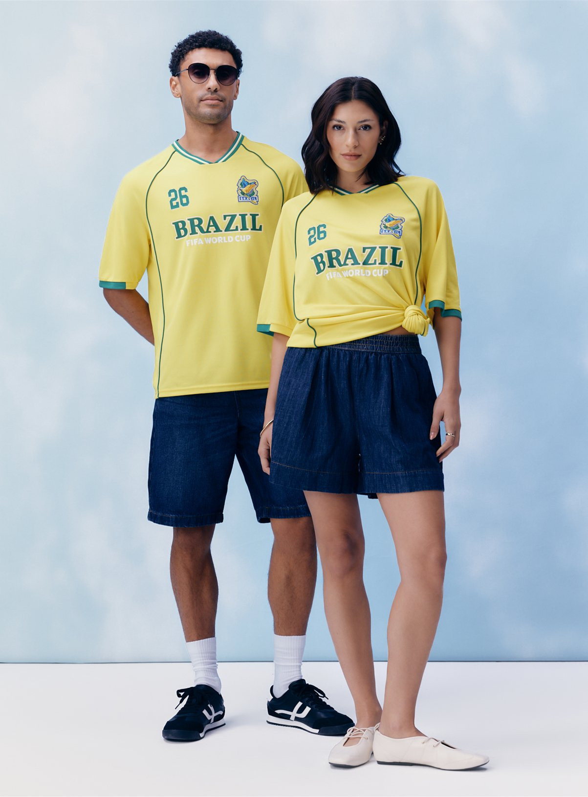Yellow Official FIFA Brazil Retro Football T-Shirt | Tu Clothing