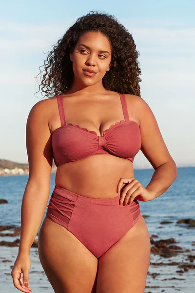 Chelsea Mesh Plus Size Bikini | Cupshe