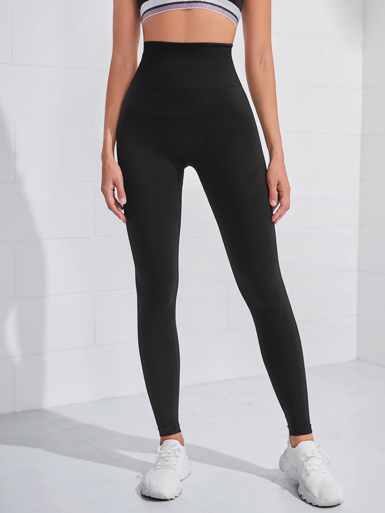 Seamless Wide Waistband Sports Leggings | SHEIN
