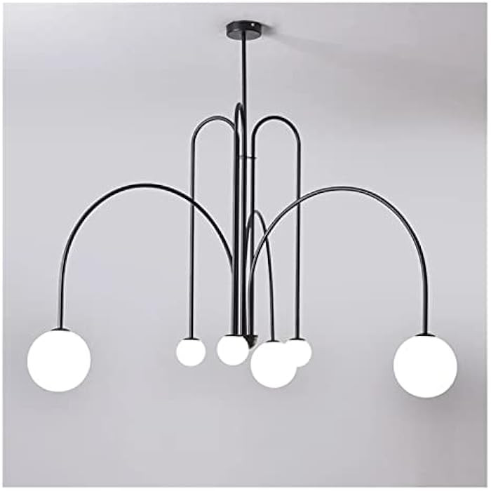 LED Modern Chandelier Lamp, Creative Ceiling Light Deco Fixtures Modern Glass Ball Pendant Lamp Livi | Amazon (US)