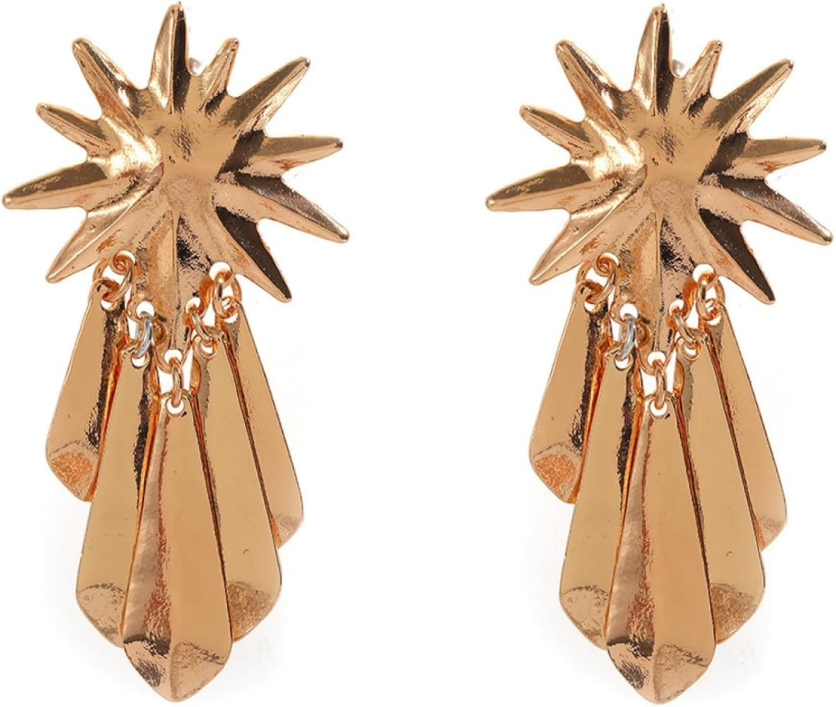 7.5 * 3.7cm Retro Geometric Waterdrop Tassel Earrings for Women | Amazon (US)