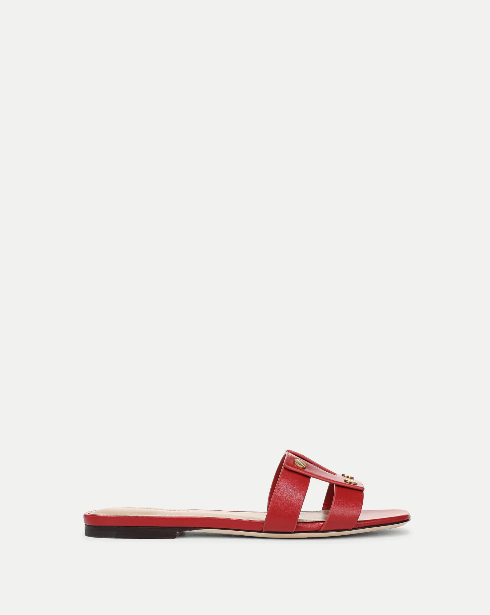 Via Slide Sandal in Poppy Red | Veronica Beard | Veronica Beard