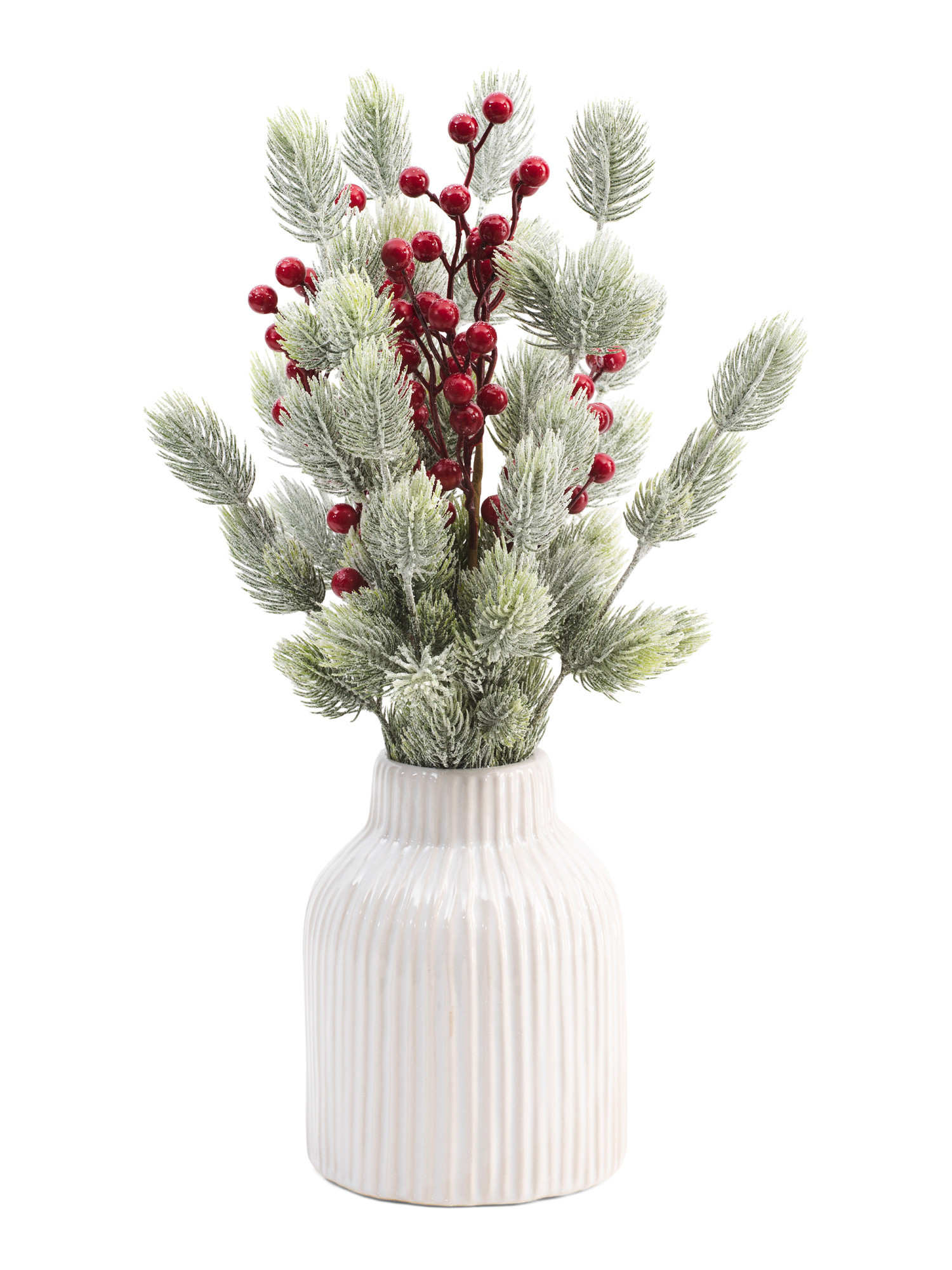 21in  Pine Sprigs In Lined Vase | Plants & Planters | Marshalls | Marshalls
