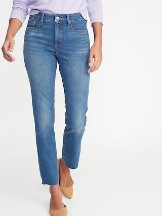High-Waisted Power Slim Straight Jeans For Women | Old Navy (US)