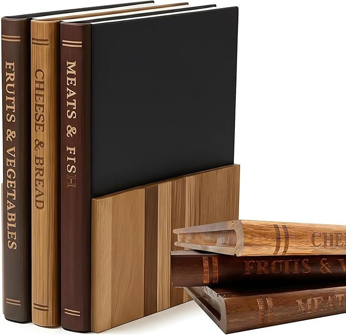 Book Cutting Board Set，3 Pcs Book Shaped Cutting Board With Stand，Cutting Board Library（Fru... | Amazon (US)